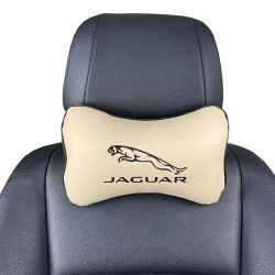 Подушка под шею бежевая с вышивкой 